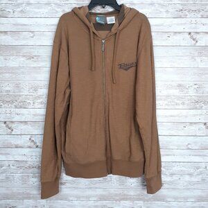 Bauer Hockey Mens Full Zip Hoodie L Slim Fit Lined Jacket Brown 325